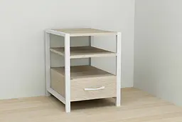 Тумба універсальна Ferrum-decor Вів'єн 1/1 50x41x40 білий ДСП Дуб Сонома 16мм (FRD-104148) - мініатюра 3