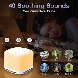 Машина білого шуму 3-в-1 із 40 звуками, нічником та Bluetooth-колонкою - мініатюра 6