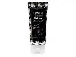 Очищаюча маска-плівка з вугіллям Charcoal Black Head Peel-Off Mask Pack FarmStay 100 г - мініатюра 2