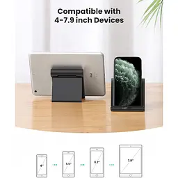 Кріплення для телефонів Ugreen LP106 Adjustable Portable Stand Multi-Angle чорний 50747 - мініатюра 2