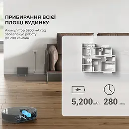 Робот-пилосос з вологим прибиранням Dreame D10s Plus (RLS6AD) - мініатюра 2