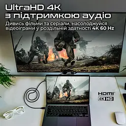 Кабель Promate HDMI-HDMI V 2.0 3 м (prolink4k60-300) - мініатюра 3