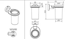 Склянка для зубних щіток Sonia TP Black 166237 чорний - мініатюра 3
