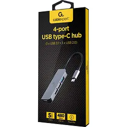 USB-Хаб Cablexpert UHB-CM-U3P1U2P3-01 з USB-C на USB (UHB-CM-U3P1U2P3-01) - мініатюра 2