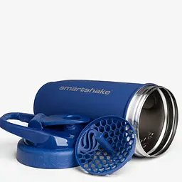 Шейкер спортивний Smart Shake Reforce Stainless Steel Navy Blue 900 мл - мініатюра 2