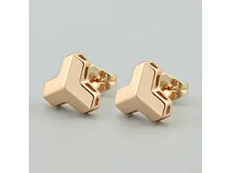 Сережки Xuping пусети Ава 46940 12х12мм вага 2.3г позолота 18К