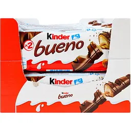 Батончик Kinder Bueno Е-2 шоколадно-вафельний 43 г (6327) - мініатюра 4