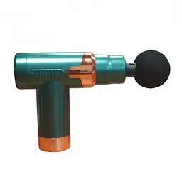 Масажер м'язовий ручний 4 насадки на акумуляторі зелений Fascial Gun JY-760