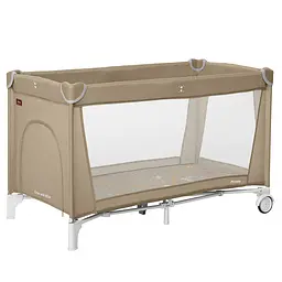 Манеж дитячий ігровий з матрацом і сумкою для транспортування Piccolo Sand Beige 125*65 см CARRELLO бежевий