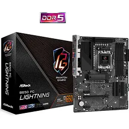 ASRock B650 PG LIGHTNING (AM5/B650, 4*DDR5, 2xPCIex16, HDMI, 4xSATA, 3xM.2, 2.5GLan, 7.1ch, ATX) - мініатюра 4