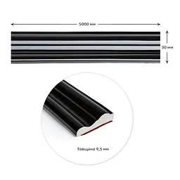 Молдинг 5000x30x9.5 мм Чорний SW-00002676 - мініатюра 2