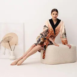 Халат жіночий з плюшевого велюру ексклюзивний Wild Africa 18355 L-XL - мініатюра 5
