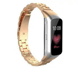 Металевий ремінець Primolux для фітнес браслета Samsung Galaxy Fit (SM-R370) Rose Gold - мініатюра 2