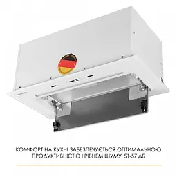 Витяжка повновбудована WEILOR LUMINA WBG 66 WHITE - мініатюра 8
