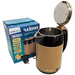 Електрочайник Sea Breeze SB-0203 1.8 л -1500 Вт Бежевий - мініатюра 6