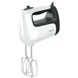 Ручний міксер Tefal Prep`Mix HT462138, 500 Вт, 5 швидкостей, Турбо, 2 насадки для тіста, 2 вінчики, Білий - мініатюра 2