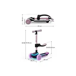 Самокат Kinderkraft 2-в-1 Raket Up Pink (KRRAUP00PNK0000) (5902533930036) - мініатюра 5