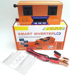Автоінвертор 12 V-220 V перетворювач напруги з LCD-екраном та USB-портом 3000 W модифікована синусоїда Eryuan 12 V-220 V 3000 Вт - мініатюра 11