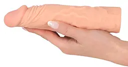 Насадка на пеніс Nature Skin Extension Sleeve 19.5 см тілесний - мініатюра 9