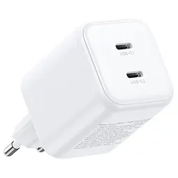 Зарядний пристрій Ugreen X526 2xUSB-C PD45W GaN white (65154) - мініатюра 3