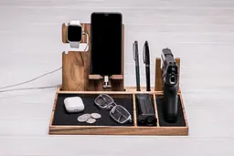 Дерев'яний органайзер для гаджетів ecoWalnut 310х227х182 мм - мініатюра 2