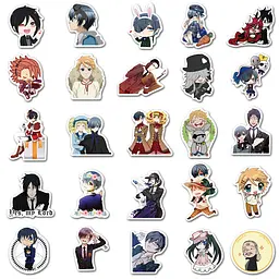 Стікерпак Темний дворецький Набір наклейок GeekLand Black Butler 50 штук - мініатюра 4