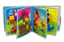 Текстильна розвиваюча книга для малят Bambini "Кошеня" 403648 - мініатюра 2
