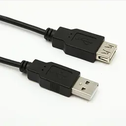 Кабель USB AM-AF (продовжувач), 2.0 м чорний - мініатюра 3