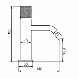 Змішувач для біде VBI Milano Duo graphite VBI-050104GR-H02GR - мініатюра 2