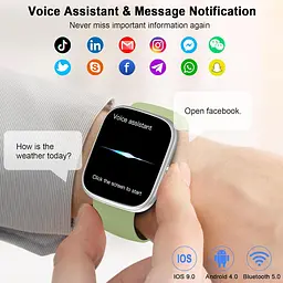 Смарт-годинник Jugeman AMOLED з Bluetooth-дзвінками, 5ATM, пульсометром та 130+ спортивними режимами зелений - мініатюра 5