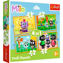 Пазли Trefl 4в1 Milo: Зустрічайте Майло та його друзів