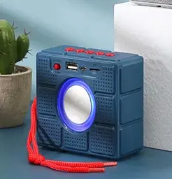 Портативна бездротова Bluetooth колонка T&G TG-311 з потужним звучанням LED-підсвічуванням та ремінцем для перенесення Синій - мініатюра 2