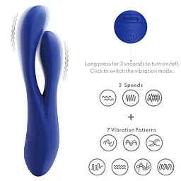 Вібратор Lovetoy L’Allure Pulse 19 см (синій) - мініатюра 21