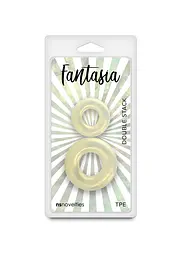 Ерекційне кільце Fantasia Double Stack 2 шт (жовтий) - мініатюра 2