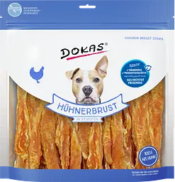Ласощі для собак Dokas - Куряча грудка смужками