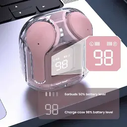 Навушники бездротові Bluetооth TWS Air 31 з боксом для заряджання Pink (16502) - мініатюра 4