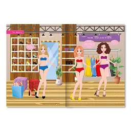 Книга-одягалка з наліпками Stylish Girls LS-03-03 серія Dress Up - мініатюра 2