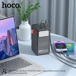 Акумулятор портативний Hoco DB03 Max Centurion 65W 100000mAh чорний - мініатюра 6