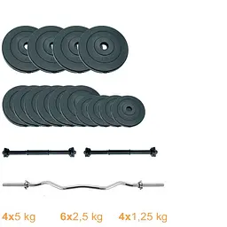 Набір штанга + гантелі Newt Gym Set-W Rock Pro NE-PL-W-SET-47 47 кг - мініатюра 2