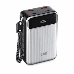 Повербанк Powerbank King Power PD65 Digital Display 30000mAh 65W зі швидким заряджанням для ноутбука, смартфона, планшета