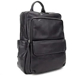 Чоловічий шкіряний рюкзак темно-синій Tiding Bag 2086BL