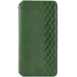 Кожаный чехол-книжка Getman Cubic (PU) для Samsung Galaxy A27 Зеленый