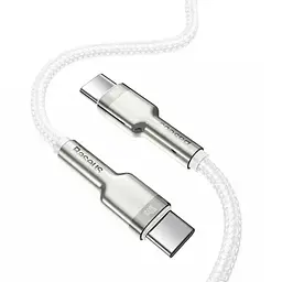 Кабель Baseus Cafule Series Metal Cable Type-C to Type-C 100W 1m CATJK-C02 White - мініатюра 2