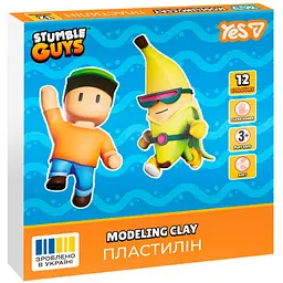 Пластилін Yes Stumble Guys 12 кольорів 240 г (540709)