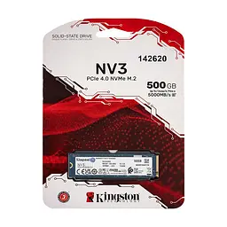 Жорсткий диск M.2 2280 SSD 500ГБ Kingston NV3 SNV3S/500G NVMe PCI Express 4.0x4 3D NAND зап/чт. - 2200/6000 МБ/с (SNV3S/500G)