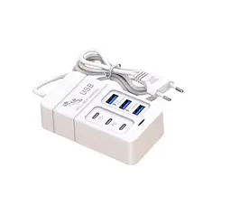 Адаптер блок живлення USB на 6 портів зарядний пристрій 3а 5 вольт 35W 