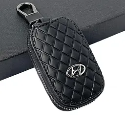 Автомобільна ключниця-чохол для ключів із логотипом Hyundai ромб, чорний