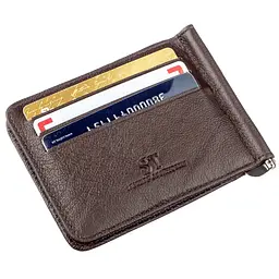 Зручний чоловічий затискач для купюр ST Leather 18938 коричневий - мініатюра 8