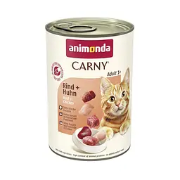 Вологий корм для кішок Animonda Carny Adult Beef + Chicken з яловичиною та куркою 400 г (арт.AM-83719)