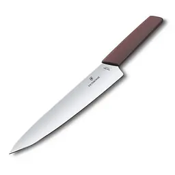 Кухонный нож Victorinox Swiss Modern Carving лезвие 22см с бордо. ручкой (блистер)